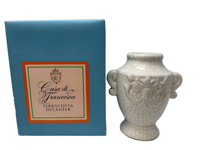 Casa di Francesca Terracotta Decanter - Elegant White Ceramic with Box