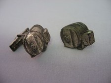 Vintage GE General Electric Motor Generator Cufflinks Silver Tone Advertising