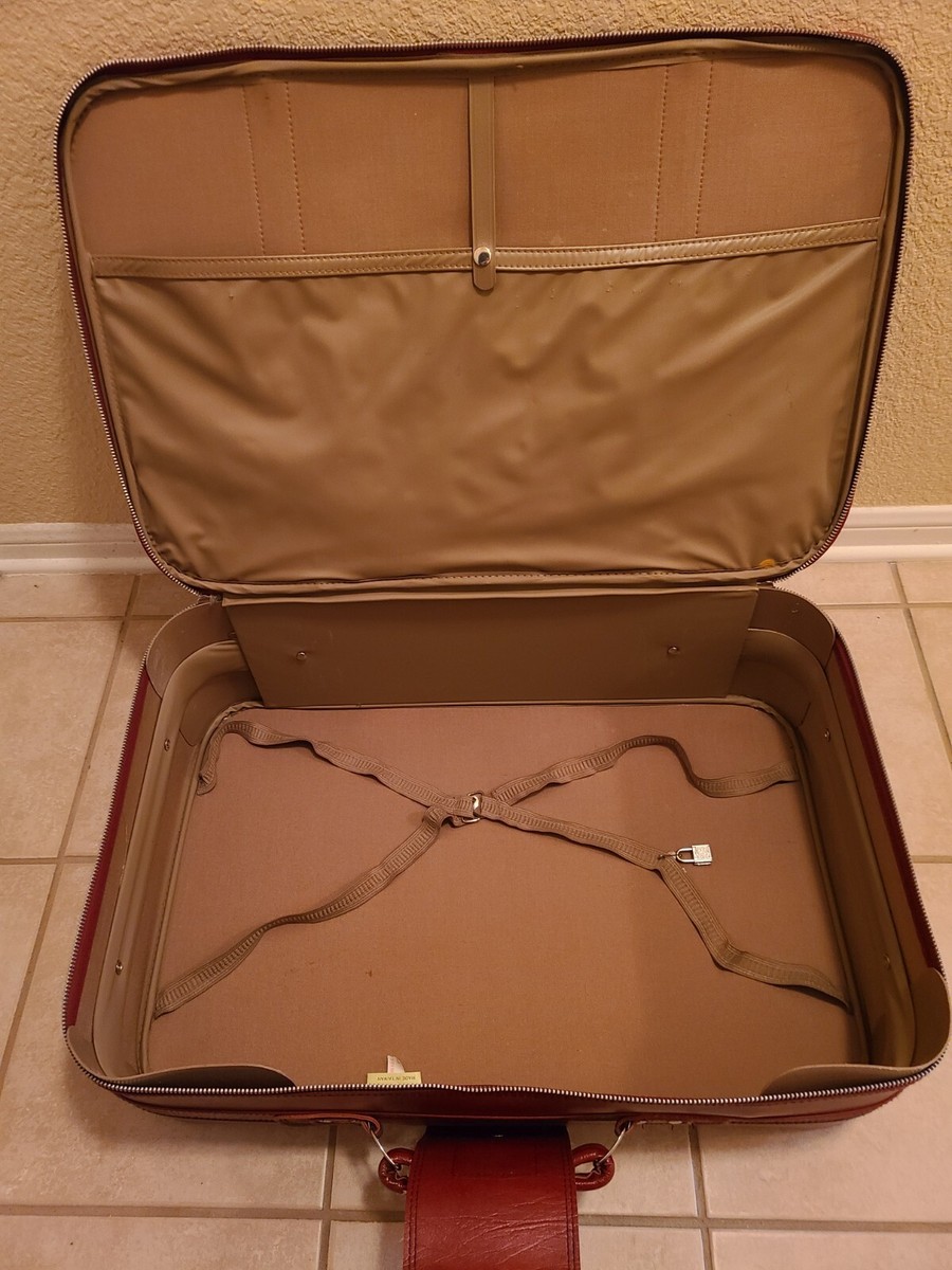 Hollywood trunk 60s 70s ハリウッドトランク Vintage 60s 70s Large Red Vinyl Suitcase Made by Sears