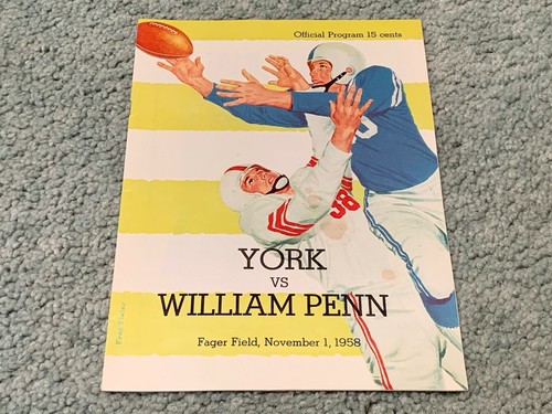 1958 York High School V William Penn High School Football Program 11 1 1958-york-high-school-v-william-penn-high-school-football-program-11-1