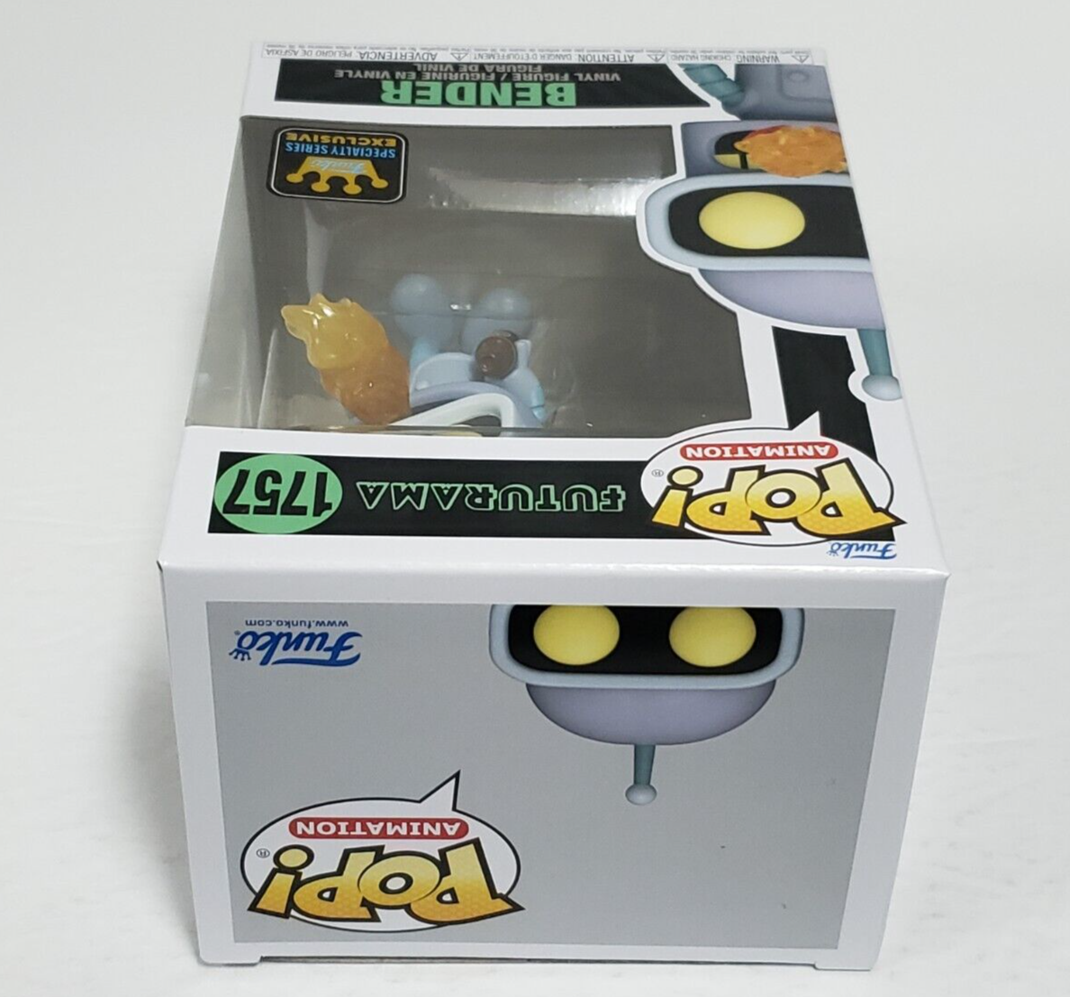 Bender Funko Pop! Futurama - Glow Chase L.E Specialty Series Exclusive Vinyl Figure #1757 with Case