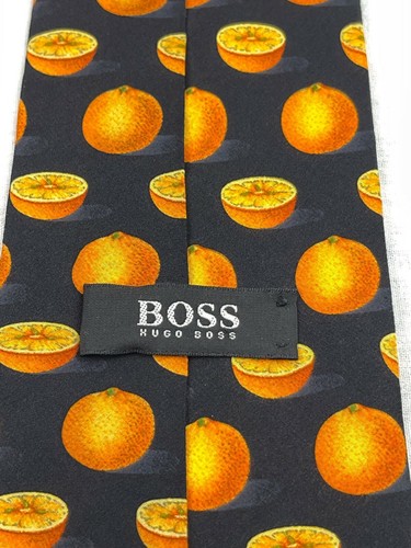 HUGO BOSS Ties x 2 Oranges Sneakers Made In Italy 100% Silk Unique - Picture 9 of 11