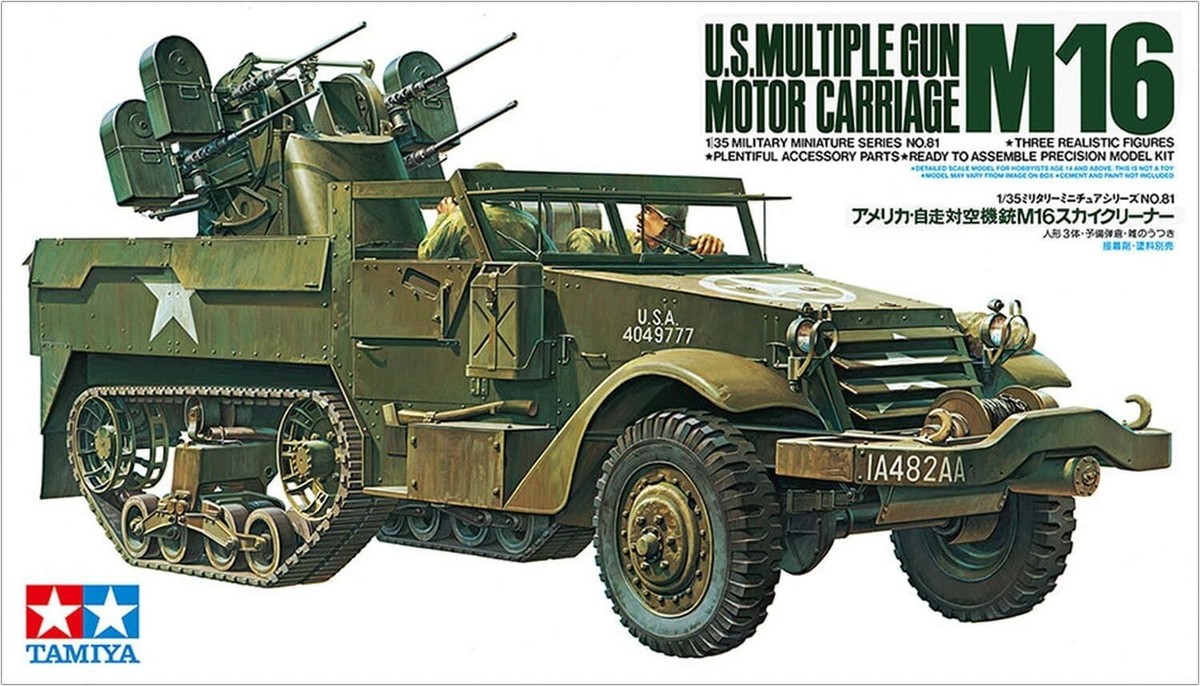 自動車 TRUMPETER1/16MULTIPLE-GUN MOTOR GARRIAGE Trumpeter 1/16 M16 Multiple-Gun Motor Carriage - large Scale