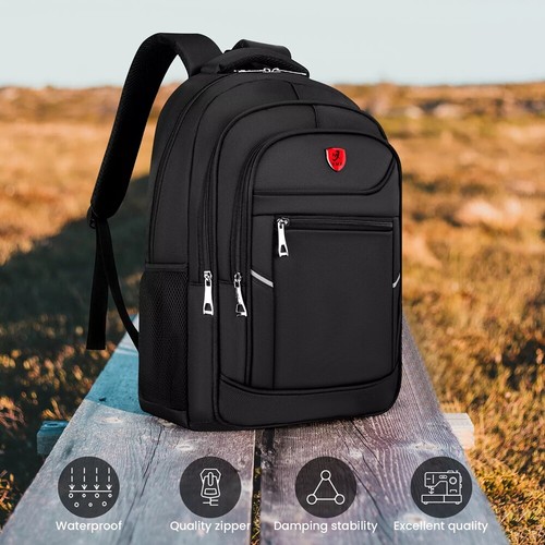 Large Backpack Waterproof Laptop School Bag Boy Work Travel Bag Computer Bag - Picture 7 of 18