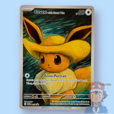 ゴッホイーブイ　Eevee with Straw Hat #60 ポケモンカード Eevee with Straw Hat Pokemon x Van Gogh Black Star Promo ACG Art