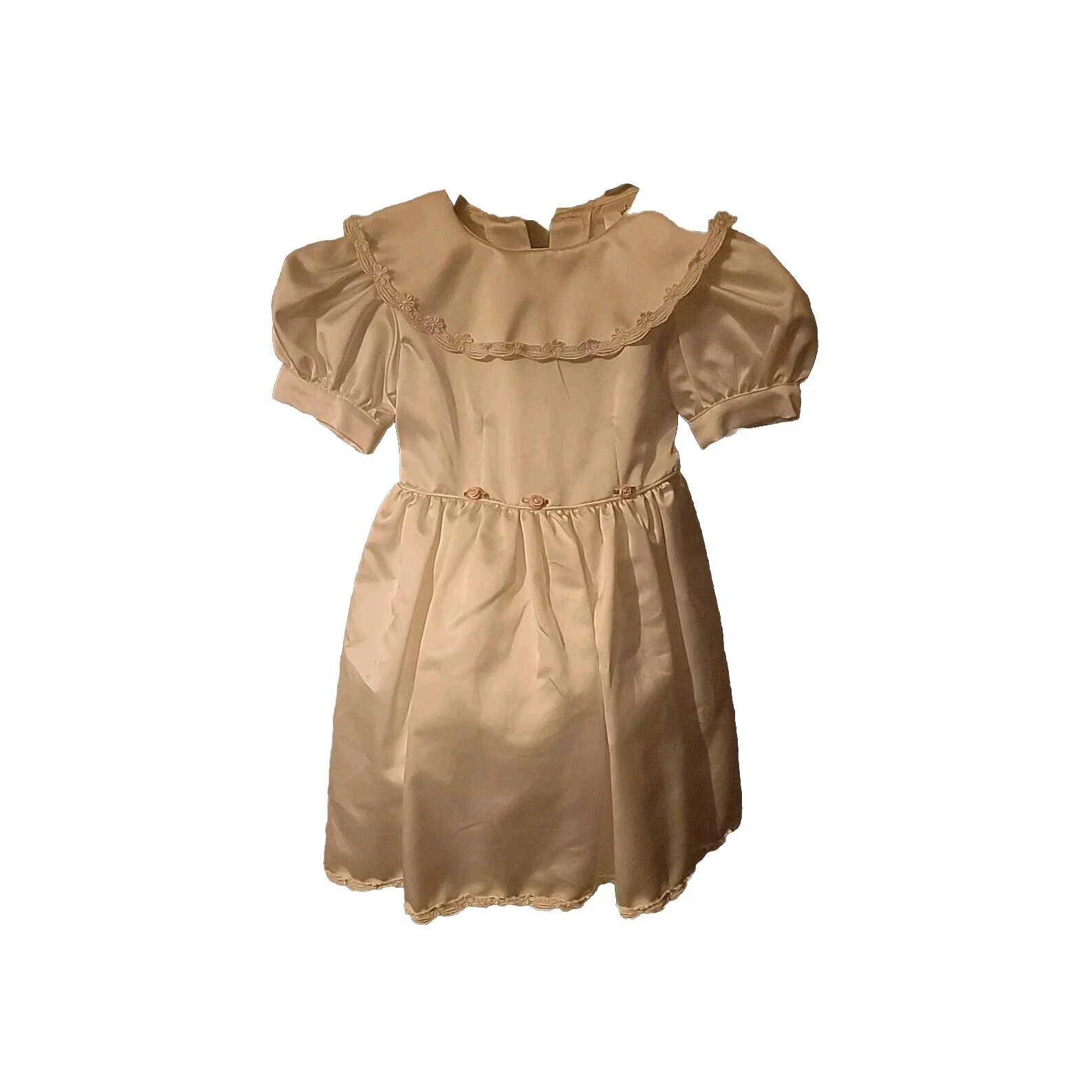 Bebé Niña Vestidos VINTAGE de satén para niñas