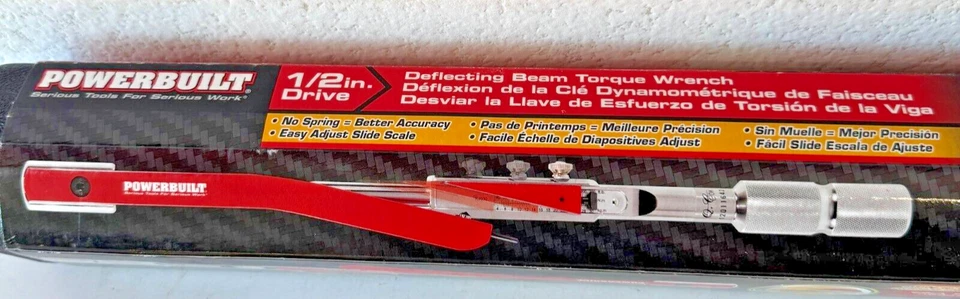 Powerbuilt Torque Wrench w/Blow Mold Case 1/2 " Drive Deflecting Beam - Image 2 of 4