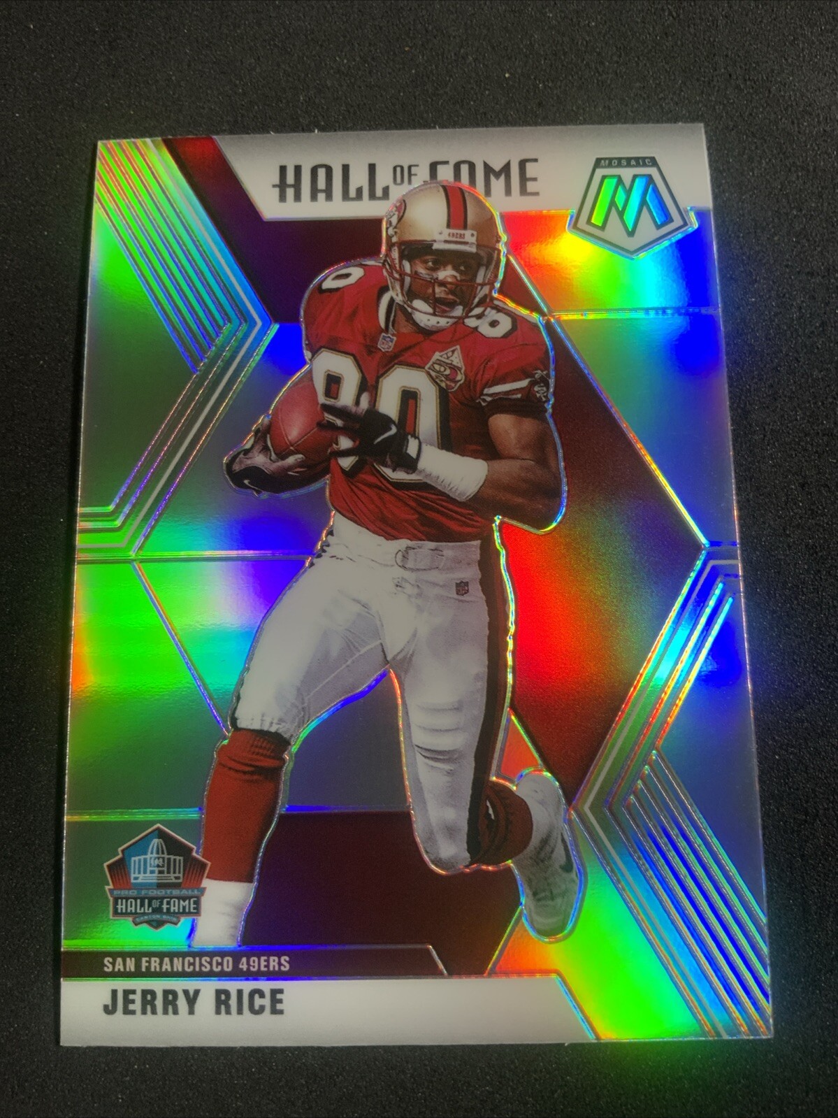 Jerry Rice 2020 Panini Mosaic Hall Of Fame Silver Prizm #287 Sports NFL HOF Card
