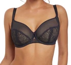 Fantasie Twilight Bra Ink Navy Blue Lace Size 30DD Full Cup Side Support 2542