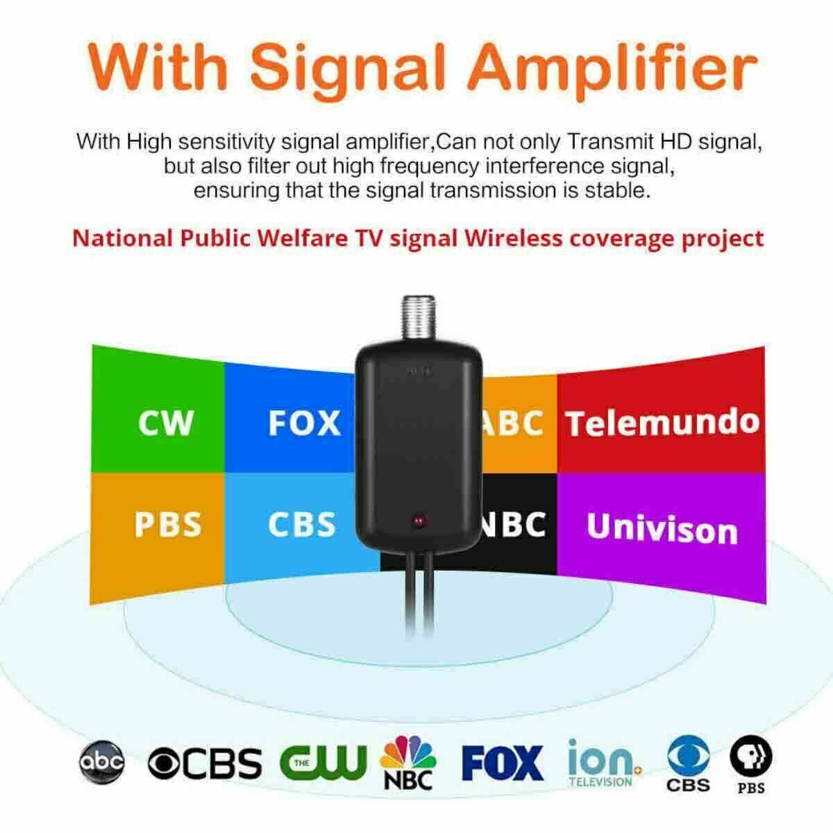 5600 Miles TV ANTENNA BOOSTER SIGNAL AMPLIFIER 30DB HDTV AMP US SHIPS