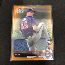 2017 Bowman Chrome Tyler Jay Prospect Orange Shimmer Refractor #17/25