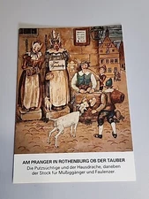 Medieval Germany Art Postcard In the Pillory in Rothenburg Public Humiliation D4