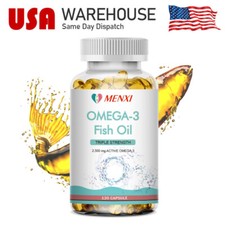 3x Strength 2500mg EPA  DHA, Highest Potency Omega 3 Fish Oil Capsules 120Caps