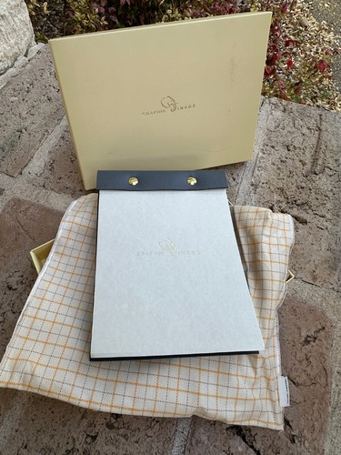 NIB - Graphic Image 5"x7" Refillable Desk Notepad- Grey Leather Cover -250 Pages - Picture 9 of 11