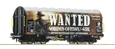 Roco H0 76054-3 Schiebeplanenwagen ''Shimmns'' WANTED der Captrain - NEU + OVP