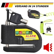 Produktbild - Bremsscheibenschloss Schloss mit Alarmanlage 110db für Motorrad Fahrrad Roller