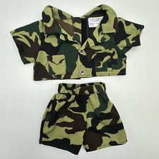 Build A Bear Military Soldier Green Camo Army Uniform Teddy Costume Outfit Set