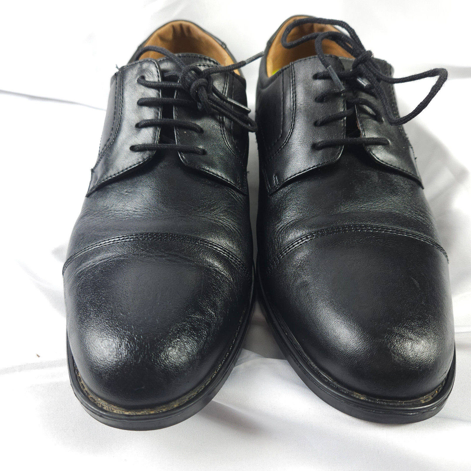 SAOLA Scarpe eleganti Florsheim da uomo taglia 9D nere in pelle punta a cappuccio derby Oxford Ortholite