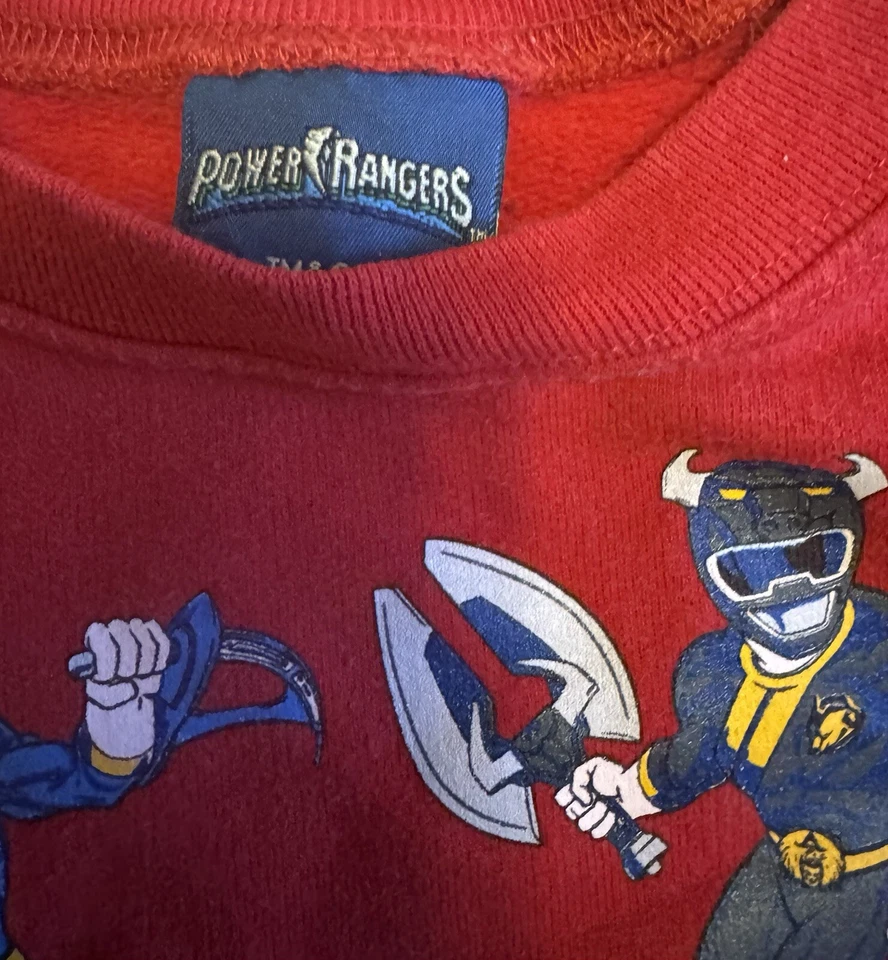 Boys POWER RANGERS Wild Force Red Sweatshirt Medium (see Measurements) - Imagem 3 de 3