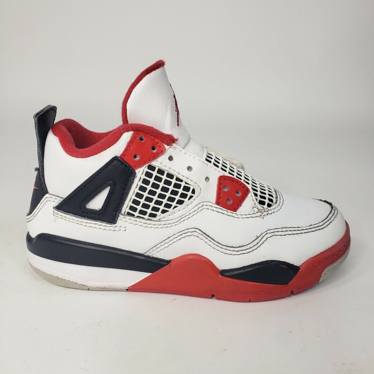 Nike Air Jordan 4 Retro Fire Red 2020 PS Kids 11c White Red Nike Air Jordan 4 Retro Fire Red 2020 PS Kids 11c White Red