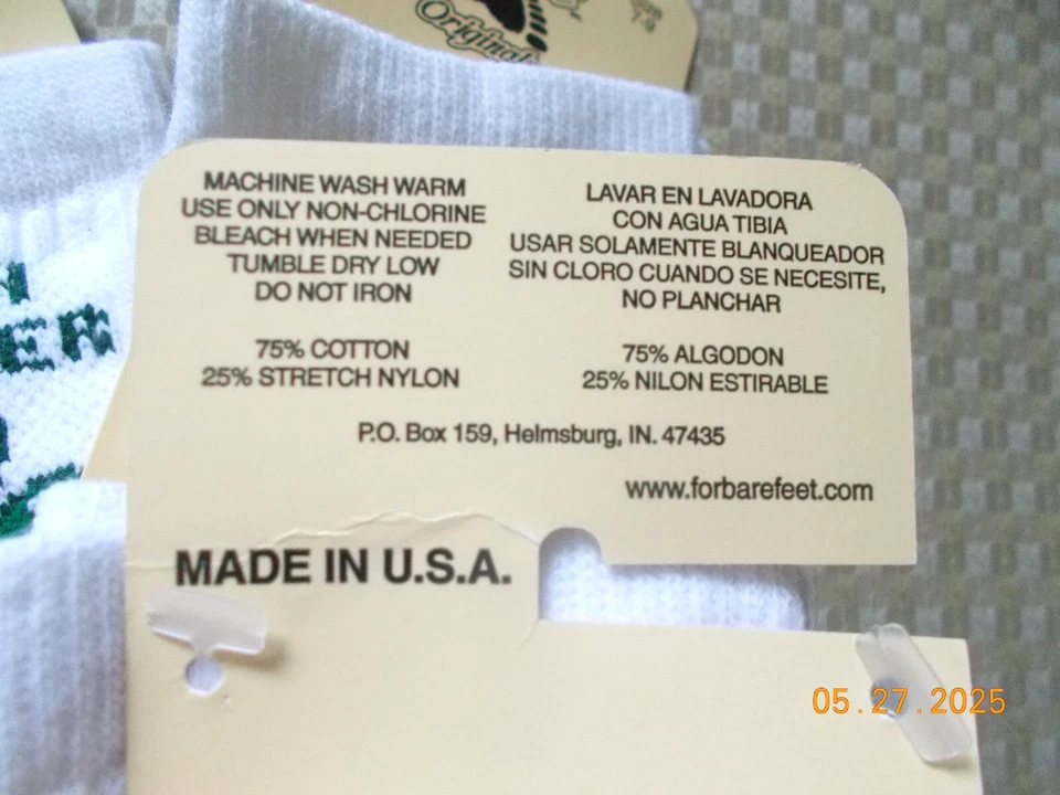 3 nuevos pares de calcetines de algodón/nylon para bailarina irlandesa con pies desnudos talla 7-9 Foto 3 de 4