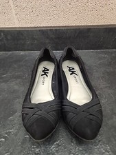 Anne Klein Womens AK Sport Otavia Pointed Toe Comfort Slip-On Flat Black Size 9M