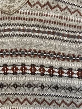 Vintage Woolrich Sweater Women’s Fair Isle Oatmeal Wool Blend Large USA