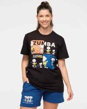 Zumba X Peanuts Crew Neck Unisex Tee - Black  XS/S M/L XL/XXL  New 