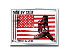 MOTLEY CRUE Metal Pin Badge: RED, WHITE & CRUE : Official Merch fan gift £pba