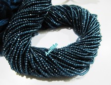 London Blue Topaz Beads Rondelle Faceted 2mm Beads,Strand of 13 inch
