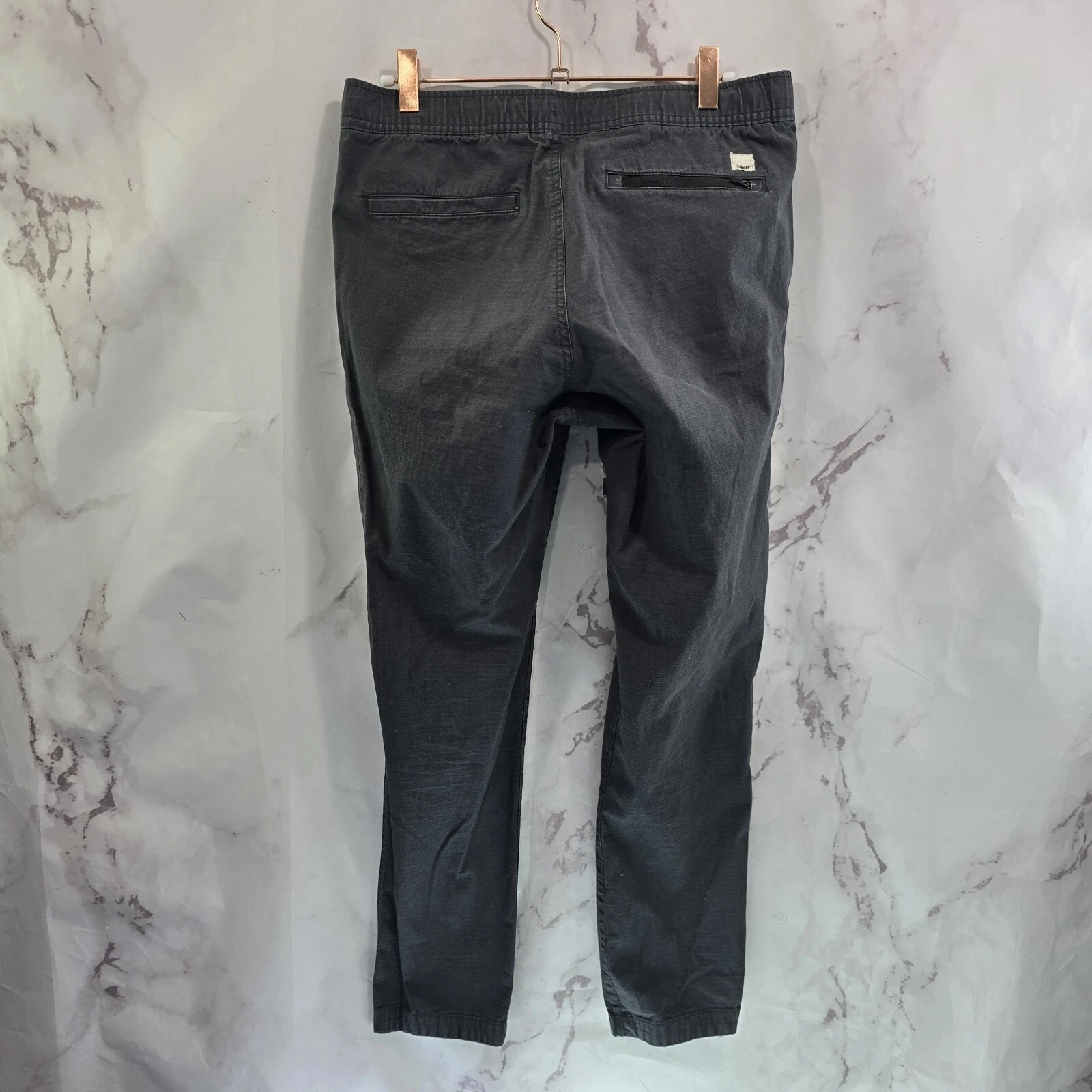 vuori crop organic cotton ripstop high rise pants