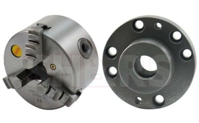 SHARS TOOL 4" 3Jaw Self Centering Lathe Chuck TIR Certificate+1-10 TPI Thread Back Plate L[