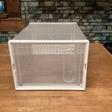 Large Shoe Organizers Storage Boxes for Closet 12 Pack - Clear White Plastic Box