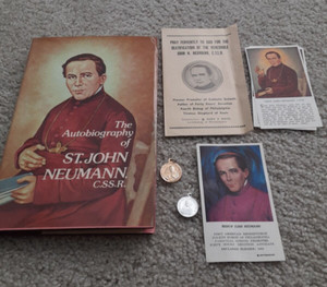 Bishop John Neumann - Autobiography Book -Holy Cards -Medals -Devotion Card