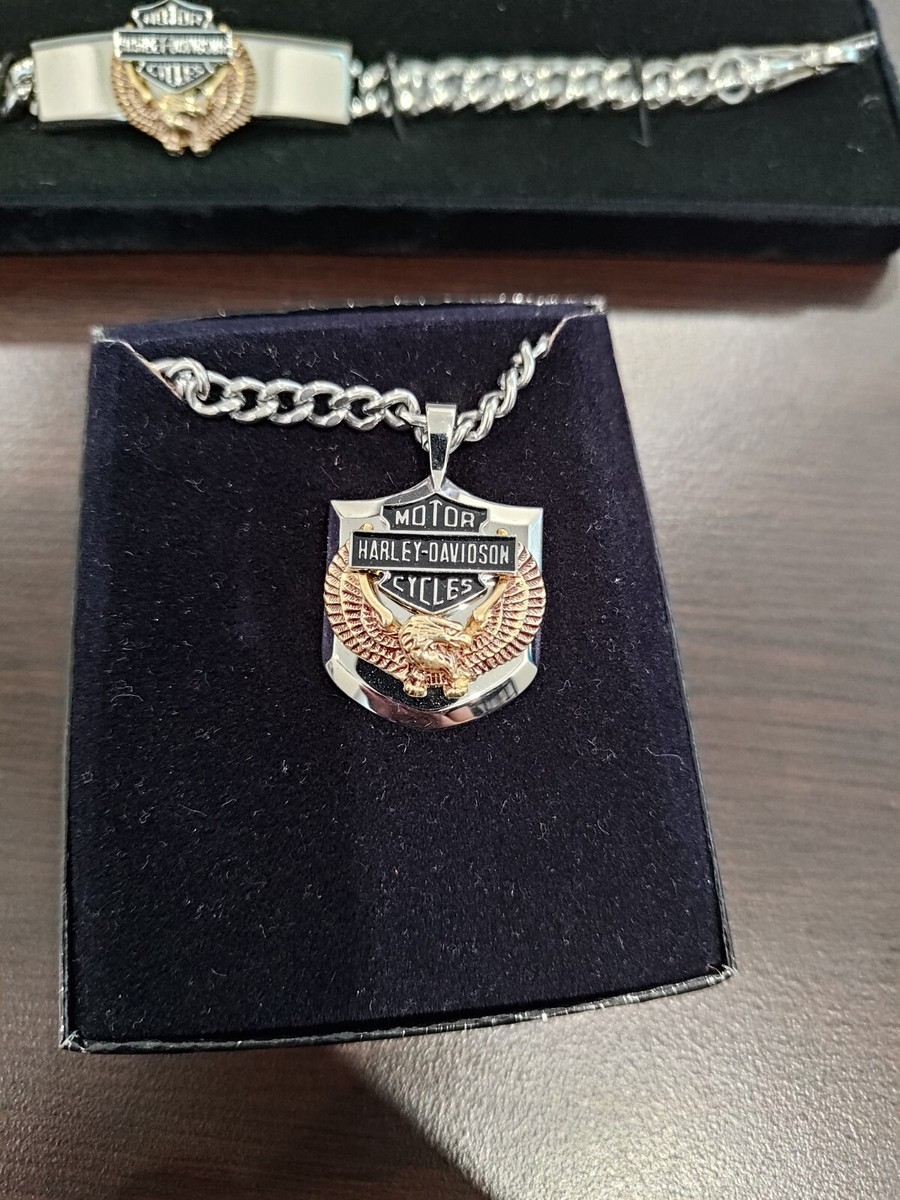 Franklin Mint Harley Davidson 10k Gold Wings Of Freedom Bracelet