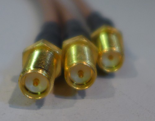 (3) SMA (F) Gold zu SMA (M) Gold Umkehrpolarität RG 400 34 Zoll - Bild 3 von 3