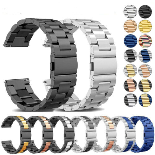For Amazfit Active / Active 2 Watch Band Metal Link Bracelet Strap 20mm - Picture 1 of 33