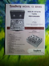 Tandberg Model 12 Series Reel To Reel Original Ad Flyer Model 12 & 12e