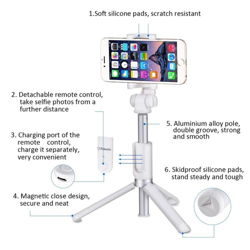 Selfie Stick Tripod Bluetooth Wireless Remote Cellphone Mount Holder Stand - Picture 9 of 43