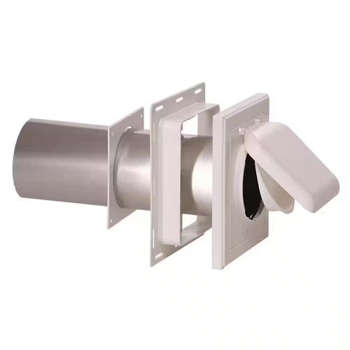 No Pest Vent 4 In. J Block or Wide-Mount Dual Door Wall Vent in White