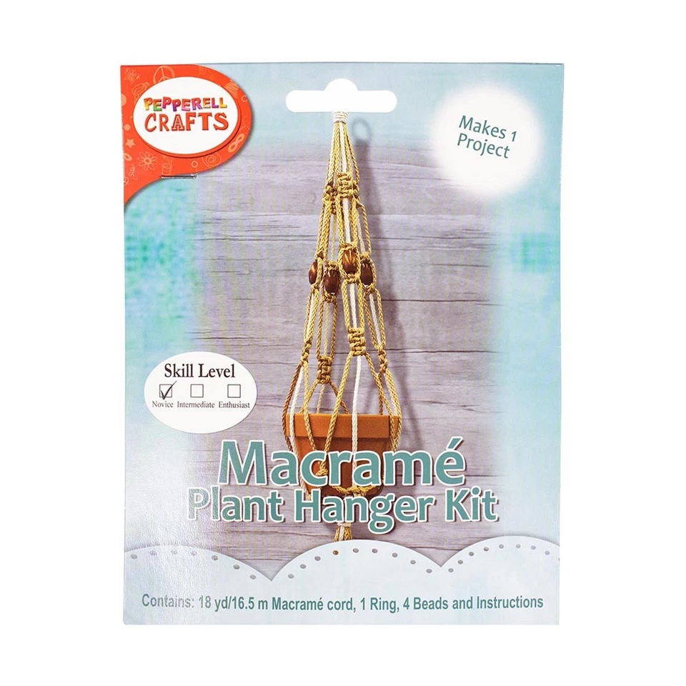 Macramé Plant Hanger Kit by Craft County Beginner Project DIY Plant Wall Hanging - Image 2 of 4