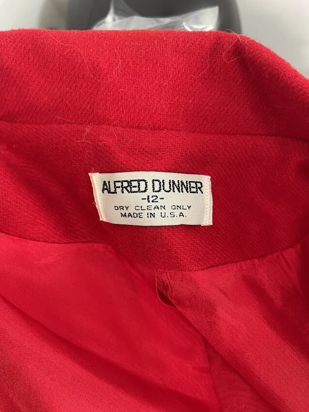 Blazer para mujer Alfred Dunner rojo un botón lana talla 12 Foto 4 de 4