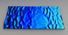 CBS Dichroic Glass coe 90 Rainbow 1 Granite on Black 2x4