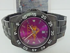 NEW IN PKG Sun Time UNIVERSITY NORTHERN IOWA Stainless Steel Quartz Date Watch