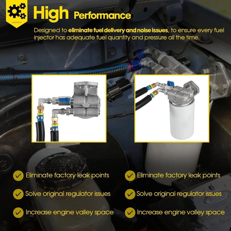 Kits de retorno regulados de tazón de filtro de combustible Powerstroke de 7,3 L para Ford F250 F350 94-97 Foto 4 de 4