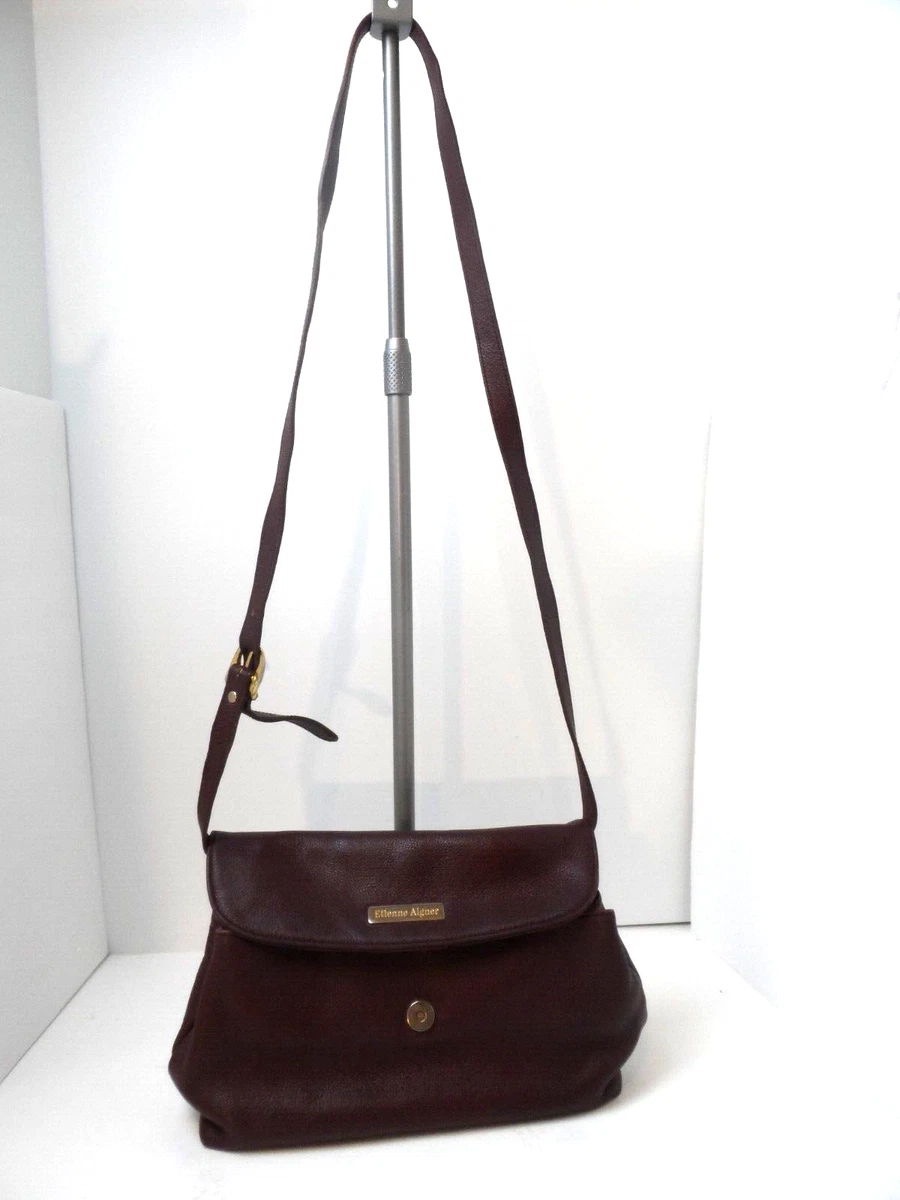 Vintage Etienne Aigner Oxblood Leather Purse Shoulder Crossbody Bag 11 x7 x 3