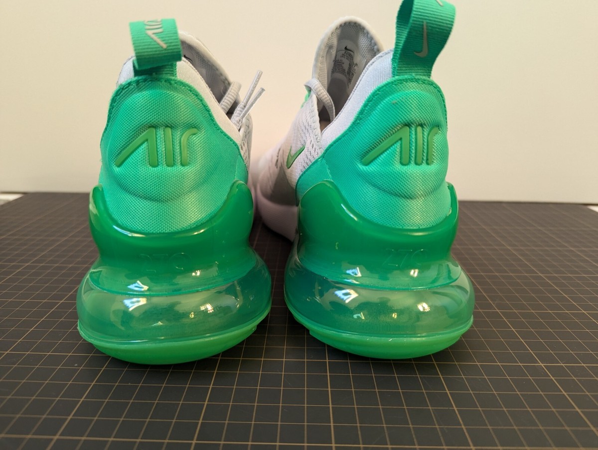 US10 - Nike Air Max 270 Light Silver Green Shock AH8050027 US10 - Nike Air Max 270 Light Silver Green Shock AH8050027