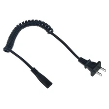 Pkpower 2-Prong Power Cord Cable Lead Adapter for Most Models Shaver Cord Coiled