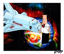 (Sale) DILBERT Animation Cel:  DILBERT,Space Shuttle & Pangaea w/Semi-gloss BG