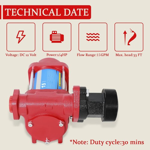 15GPM 12V DC fuel transfer pump Kit for Gasoline Diesel with Particulate Filter - Picture 5 of 7